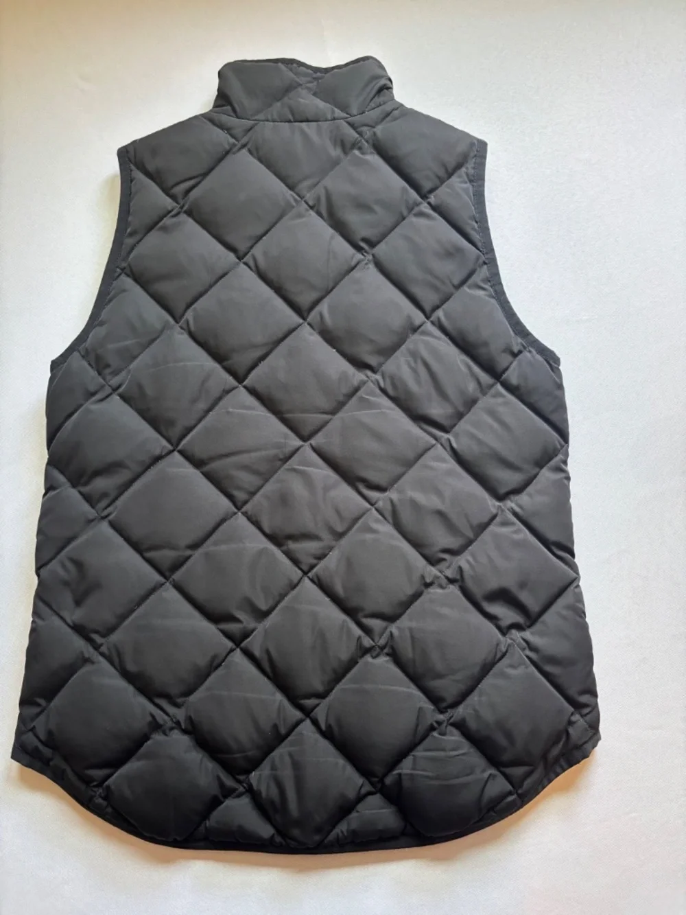 Classic Quilted Puffer Vest Black Full Zip Pockets XS J.Crew